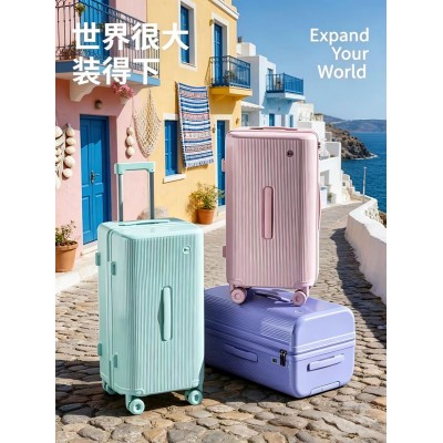 新款马卡龙拉链男女学生大容量20寸行李箱适用万向轮拉杆箱旅行箱 1个